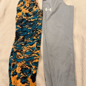 Under Armour Kids' Gray and Multicolor Bottoms